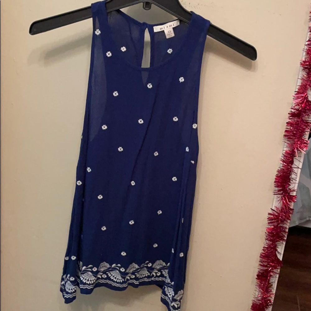 Francesca’s Blue Racer back Tank